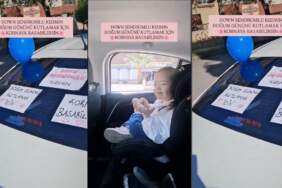 Kızına doğum günü sürprizi için trafiğe çıktı, o anlar yürekleri ısıttı: Özel gereksinimli kızına en güzel hediyeyi verdi!
