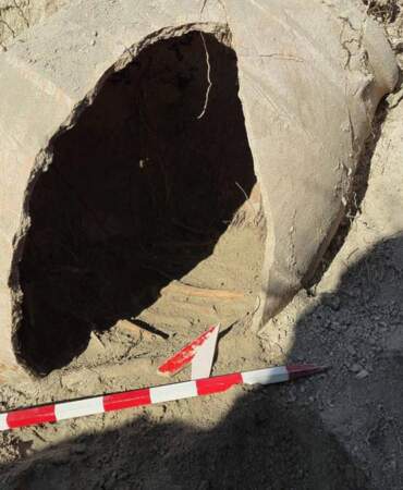 Denizli’de açılan çukurda insana ait kemik parçaları bulundu