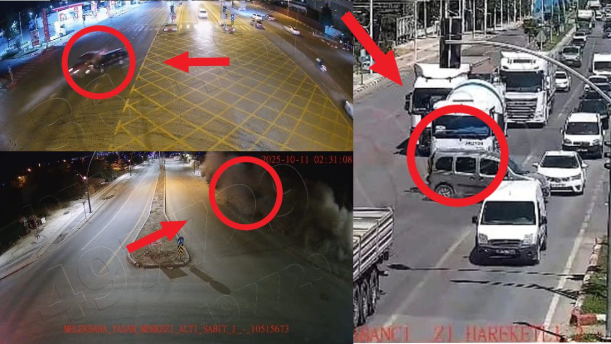Malatya’da peş peşe kazalar KGYS kameralarına takıldı! İşte o kaza anları…