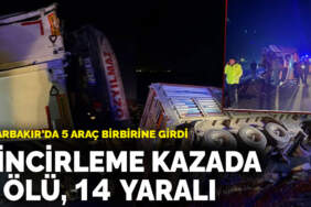 Diyarbakır’da 5 araç birbirine girdi: zincirleme kazada 3 ölü, 14 yaralı