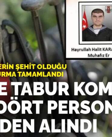 Hatay’da iki askerin şehit olduğu olayda soruşturma tamamlandı: Alay ve tabur komutanı dahil dört personel görevden alındı