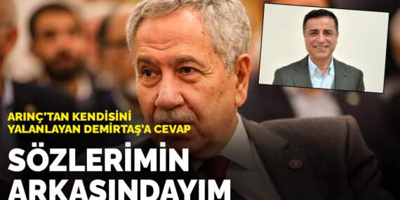 Arınç’tan kendisini yalanlayan Demirtaş’a cevap: Sözlerimin arkasındayım