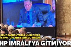 CHP Grup Başkanvekili Murat Emir komisyon toplantısında duyurdu: CHP İmralı’ya gitmiyor