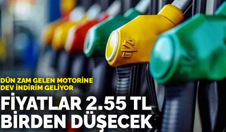 Dün zam gelen motorine dev indirim geliyor: Fiyatlar 2.55 TL birden düşecek
