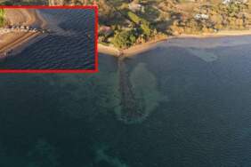 Deniz çekildi, tarihi sırlar ortaya çıktı! Sular altında kalan antik liman işte böyle görüldü