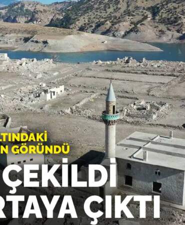 Kars’ta baraj altındaki yerleşim yeniden göründü: Sular çekildi, köy ortaya çıktı