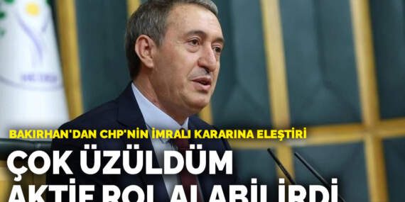 Bakırhan’dan CHP’nin İmralı kararına eleştiri: Çok üzüldüm, aktif rol alabilirdi