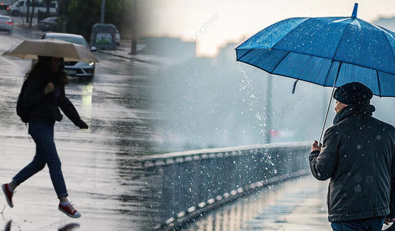 AKOM Saat Vererek Uyardı! Kuvvetli Sağanak Geliyor, Sıcaklıklar 10 Derece Birden Düşecek