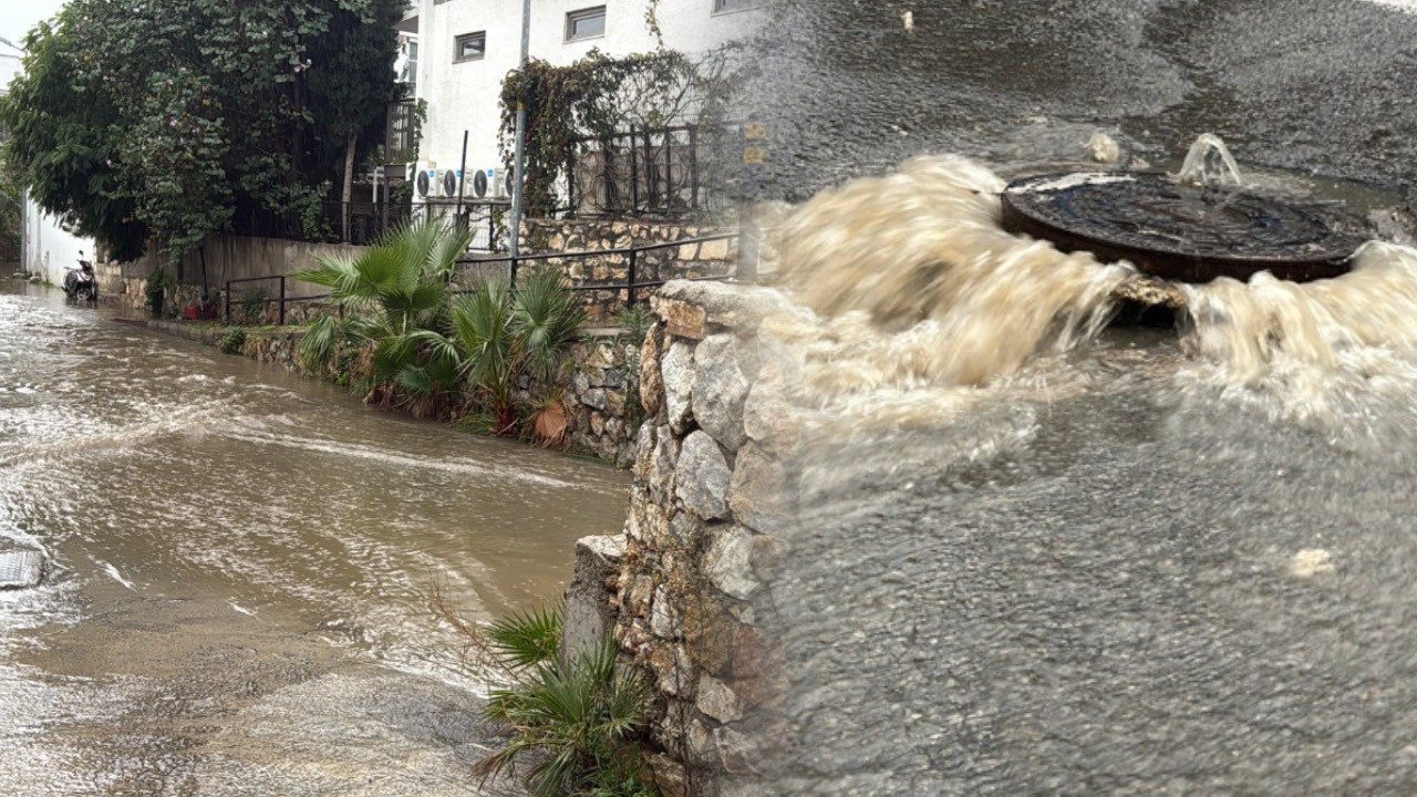 Bodrum’da Sağanak Felaketi! Sokaklar Göle Döndü, Evleri Su Bastı