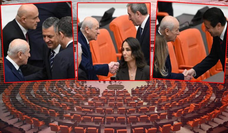 Meclis’te Buzlar Eriyor! Siyasilerden Karşılıklı Jestler: Özgür Özel ve DEM Partililer Bahçeli’yle Tokalaştı