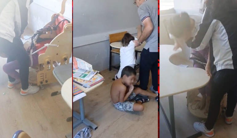 Otizmli Öğrencileri Sıralara Bağlayıp Ders İşlediler! Özel Okulda Skandal Görüntü