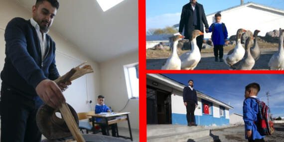 Kars’a atandı, tek bir öğrencinin öğretmeni oldu! Hem öğretmenlik hem arkadaşlık yapıyor
