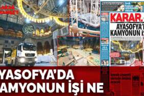 Ayasofya’da kamyonun işi ne