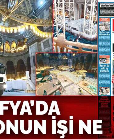 Ayasofya’da kamyonun işi ne