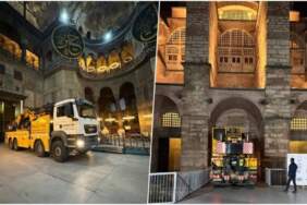 DMM, Ayasofya’daki vinç görüntüleri hakkındaki iddiaları yalanladı
