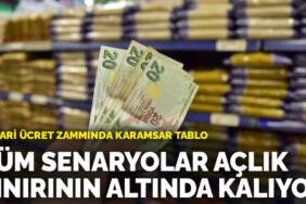 Asgari ücret zammında karamsar tablo: Tüm senaryolar açlık sınırının altında kalıyor