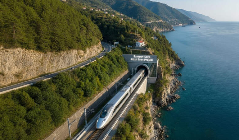 Samsun-Sarp hızlı tren ne zaman açılacak? Karadeniz demiryolu güzergahı neresi? Ordu’ya hızlı tren gelecek mi?