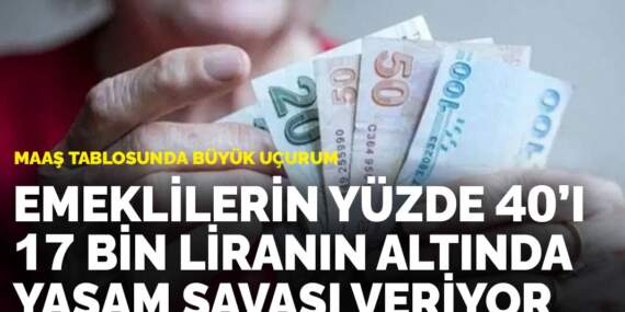 Maaş tablosunda büyük uçurum: Emeklilerin yüzde 40’ı 17 bin liranın altında yaşam savaşı veriyor