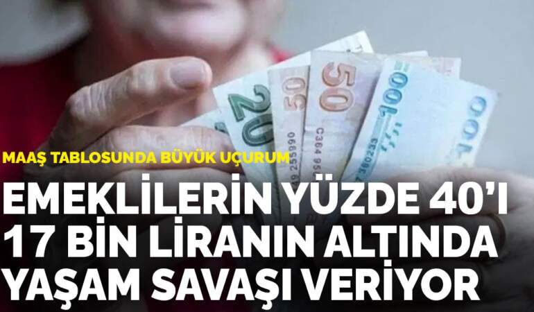 Maaş tablosunda büyük uçurum: Emeklilerin yüzde 40’ı 17 bin liranın altında yaşam savaşı veriyor