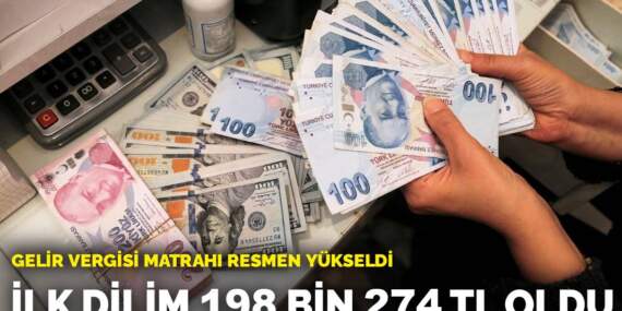 Her çalışanı ilgilendiriyor: Gelir vergisi matrahı resmen yükseldi: İlk dilim 198 bin 274 TL oldu