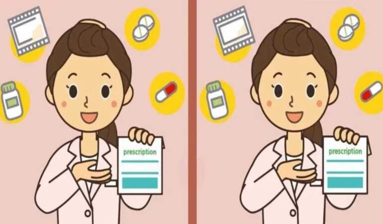 Zekanızı test edin: Doktorun reçetesini yazdığı resimdeki 3 farkı 18 saniyede görebilenler dahi kabul ediliyor!