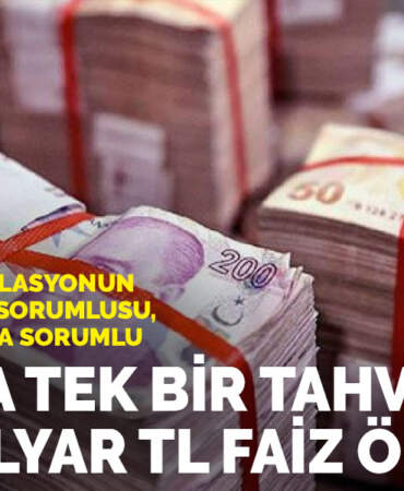 Ocakta tek bir tahvile 260 milyar TL faiz ödemesi