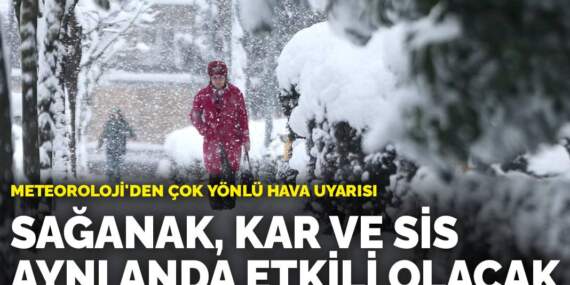 Meteoroloji’den çok yönlü hava uyarısı: Sağanak, kar ve sis aynı anda etkili olacak