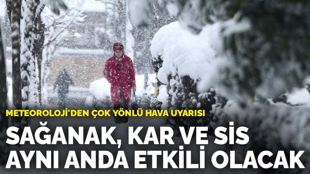 Meteoroloji’den çok yönlü hava uyarısı: Sağanak, kar ve sis aynı anda etkili olacak