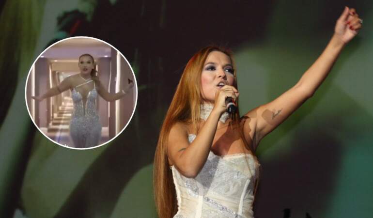 Koridor akımına katılan Demet Akalın alay konusu oldu! Shopu fazla kaçırınca duvarlar yamuldu