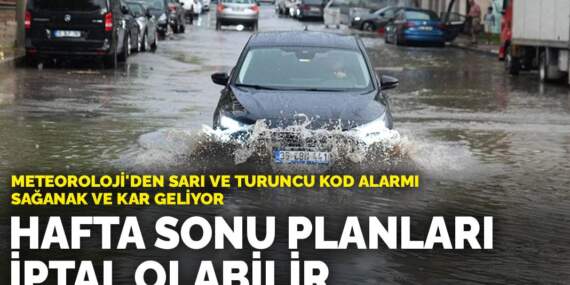 Hafta sonu planları iptal olabilir: Meteoroloji’den sarı ve turuncu kod alarmı! Sağanak ve kar geliyor