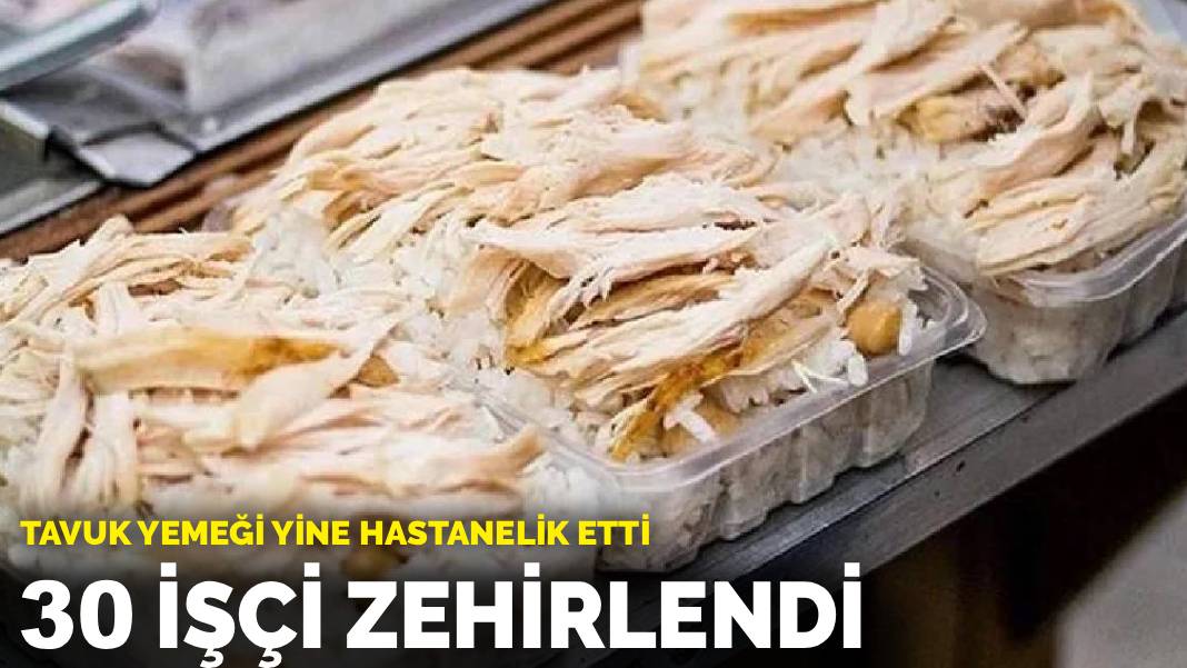 Tavuk yemeği yine hastanelik etti: 30 işçi zehirlendi