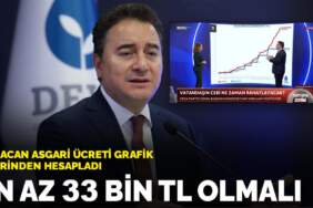 Babacan asgari ücreti grafik üzerinden hesapladı: En az 33 bin TL olmalı