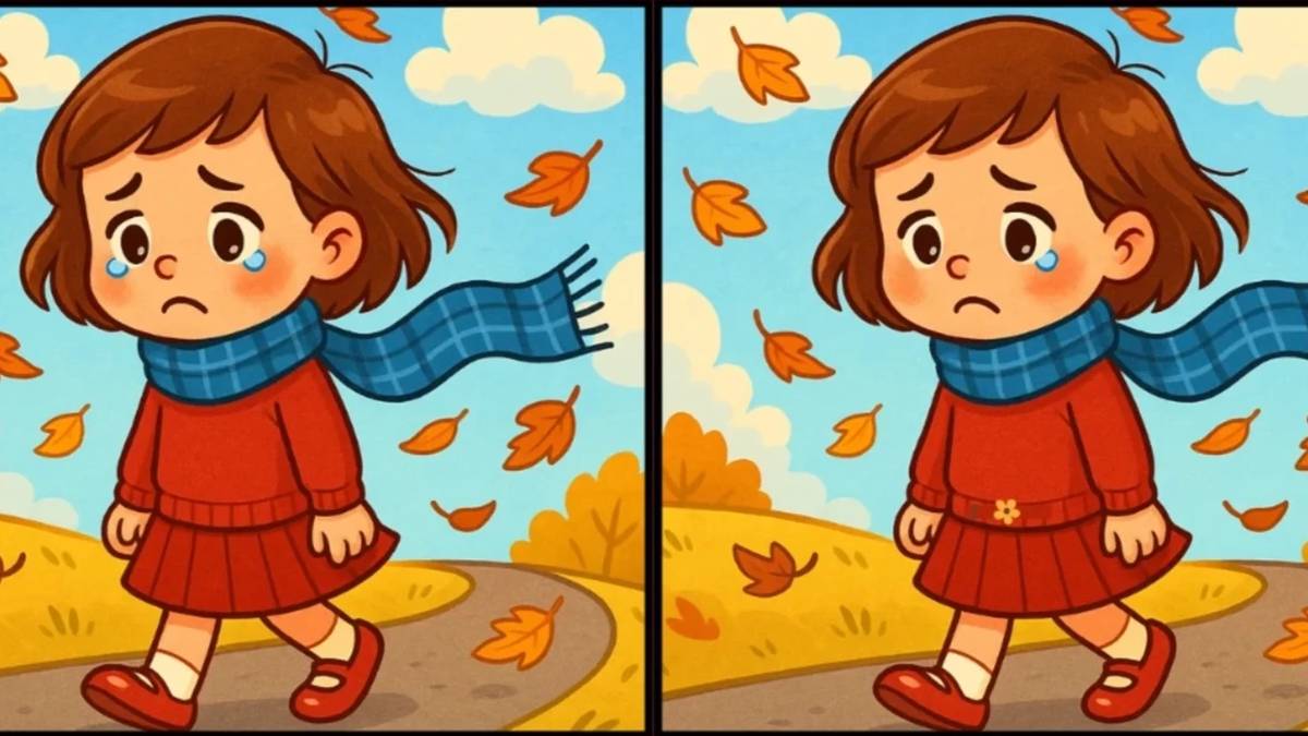 Sonbaharda yürüyen kızlar arasındaki farkı bulun! 12 saniyede 3 farkı bulmak için süre başladı