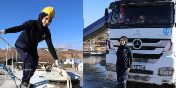 Tüm önyargıları kırdı, ‘yapamazsın’ diyenlere cevabını verdi! Azmetti, inandı tır şoförlüğüne başladı