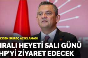 Özel’den süreç açıklaması: İmralı Heyeti Salı günü CHP’yi ziyaret edecek