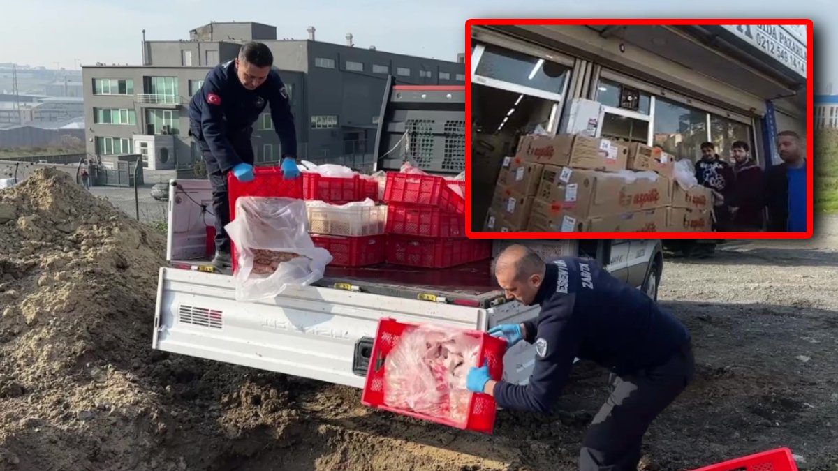 Esenyurt’ta kaçak et operasyonu! 1 ton kanatlı et imha edildi