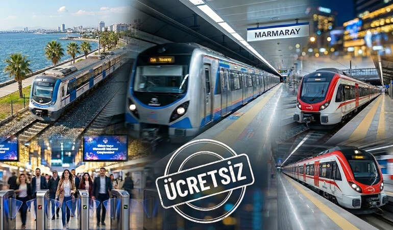 1 Ocak’ta otobüsler ve metro bedava mı? Marmaray, Başkentray, İZBAN yılbaşında ücretsiz mi?