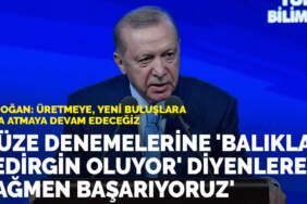 Erdoğan: Füze denemelerine ‘balıklar tedirgin oluyor’ diyen muhalefete rağmen başarıyoruz