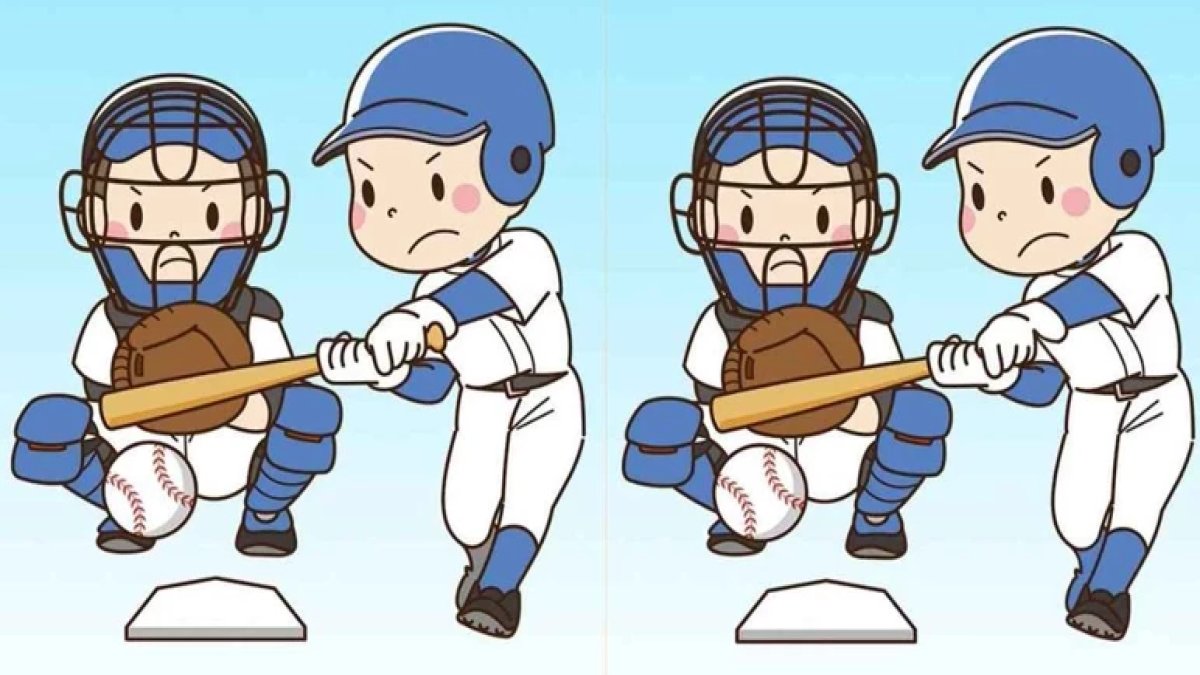 Sadece keskin gözler seçebiliyor! 14 saniyede beyzbol bulmacasındaki 3 farkı bulabilir misiniz?