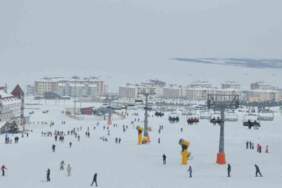 Sarıkamış’ta kristal kar şöleni: Kayakseverler sarıçam ormanlarına akın ediyor