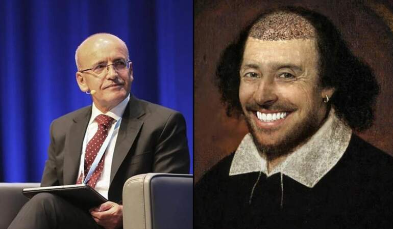 Mehmet Şimşek’ten esprili Shakespeare ve saç ekimi paylaşımı