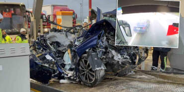 Bir aileyi yok etmişti! Gişelerdeki katliam gibi kazanın görüntüleri ortaya çıktı