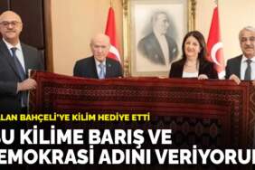 Öcalan Bahçeli’ye kilim hediye etti: Bu kilime Barış ve Demokrasi adını veriyorum