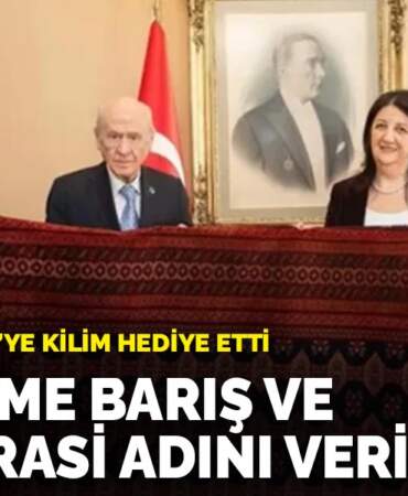 Öcalan Bahçeli’ye kilim hediye etti: Bu kilime Barış ve Demokrasi adını veriyorum