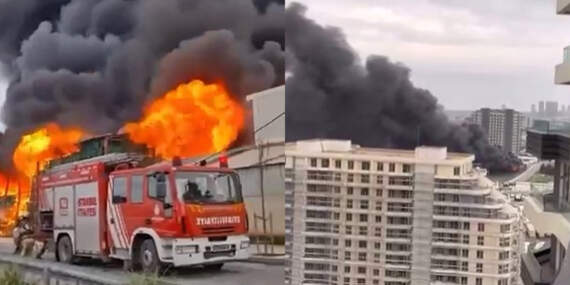 Son dakika! Esenyurt’ta market deposunda yangın! Çok sayıda itfaiye ekibi sevk edildi