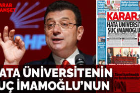 Hata üniversitenin suç İmamoğlu’nun