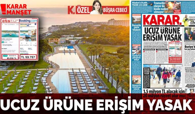 Ucuz ürüne erişim yasak