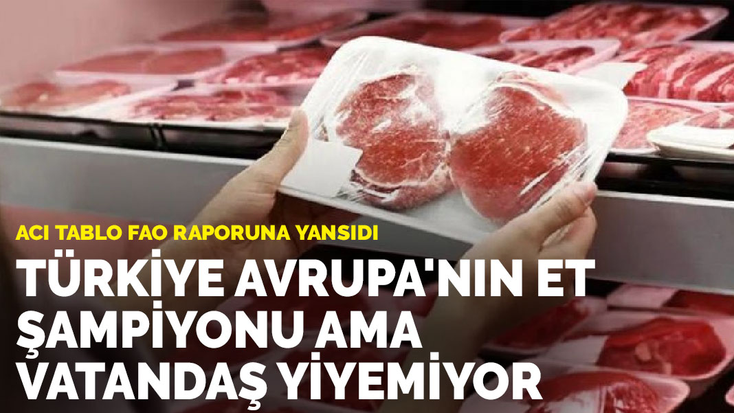 Acı tablo FAO raporuna yansıdı: Türkiye Avrupa’nın et şampiyonu ama vatandaş yiyemiyor