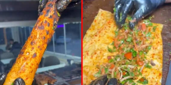 Et döner istediler, lavaş arasında soğan yediler! Görüntüler sosyal medyayı salladı: Et yok denecek kadar az