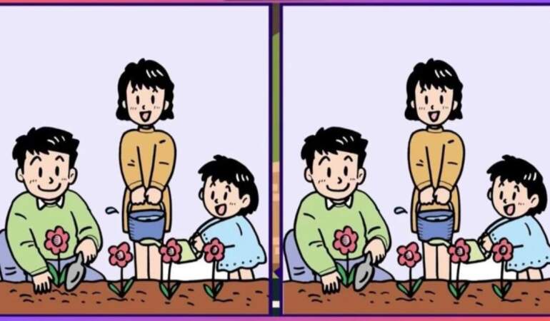 14 saniyede 3 farkı bulabilir misiniz? Sadece yüksek IQ’lu olanların çözebildiği bahçe bulmacası